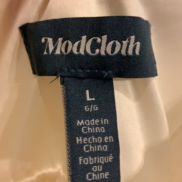 🆕 ModCloth White Babydoll Dress size Large - Picture 7 of 13